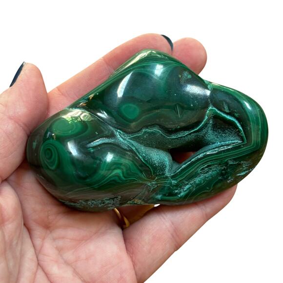 Smithsonian Museum polished green malachite collectible stone display home decor - Picture 5 of 7